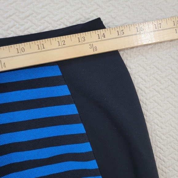 NEW Ann Taylor Black and Blue Striped Skirt Size 4 P - Picture 7 of 13